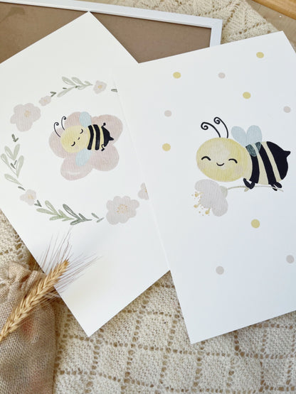 Posterset Bienen fürs Kinderzimmer