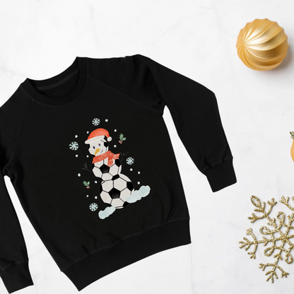 Bügelbild Schneemann Fußball - Weihnachtspulli für Jungs