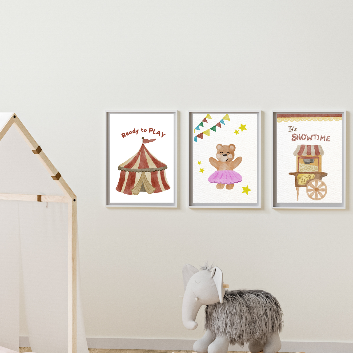 Zirkus Poster „Zirkuszelt“ Ready to Play – Kinderzimmer Deko A4